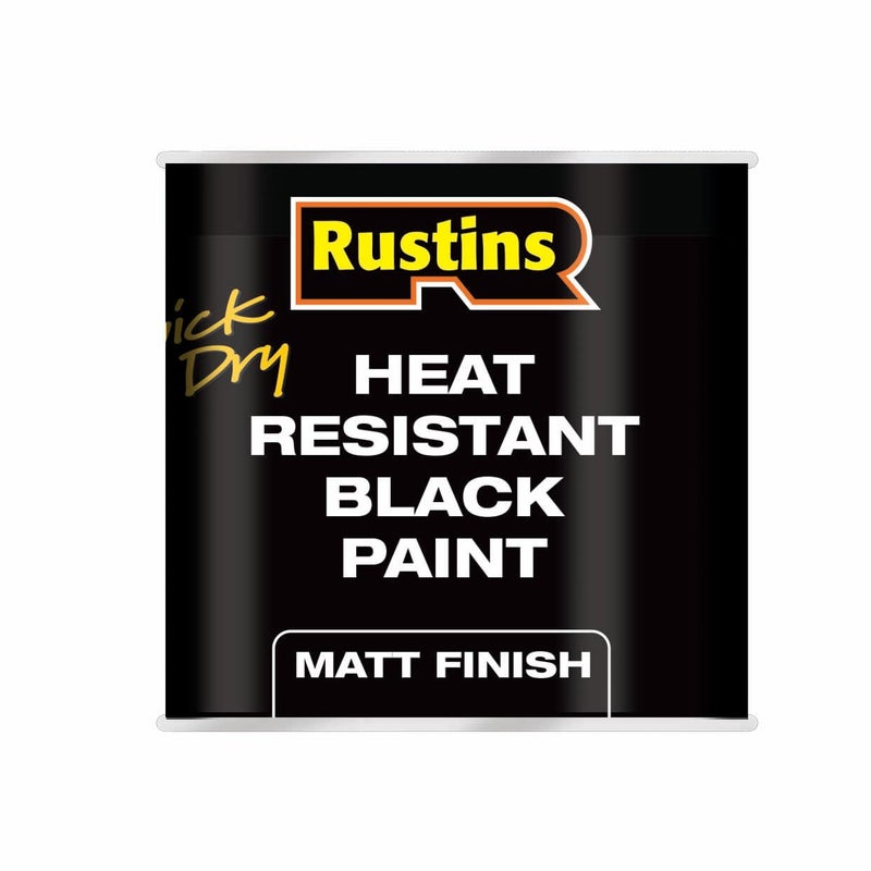 Rustins Heat Resistant Black Paint 250ml - Image 1